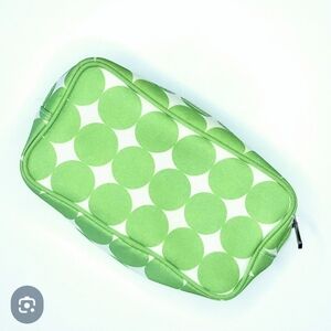 Clinique Green & White Polka Dot Makeup Bag.